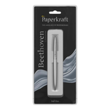 PAPERKRAFT, Ballpoint Pen - Beethoven Lissome | Silver | Chrome Trim.