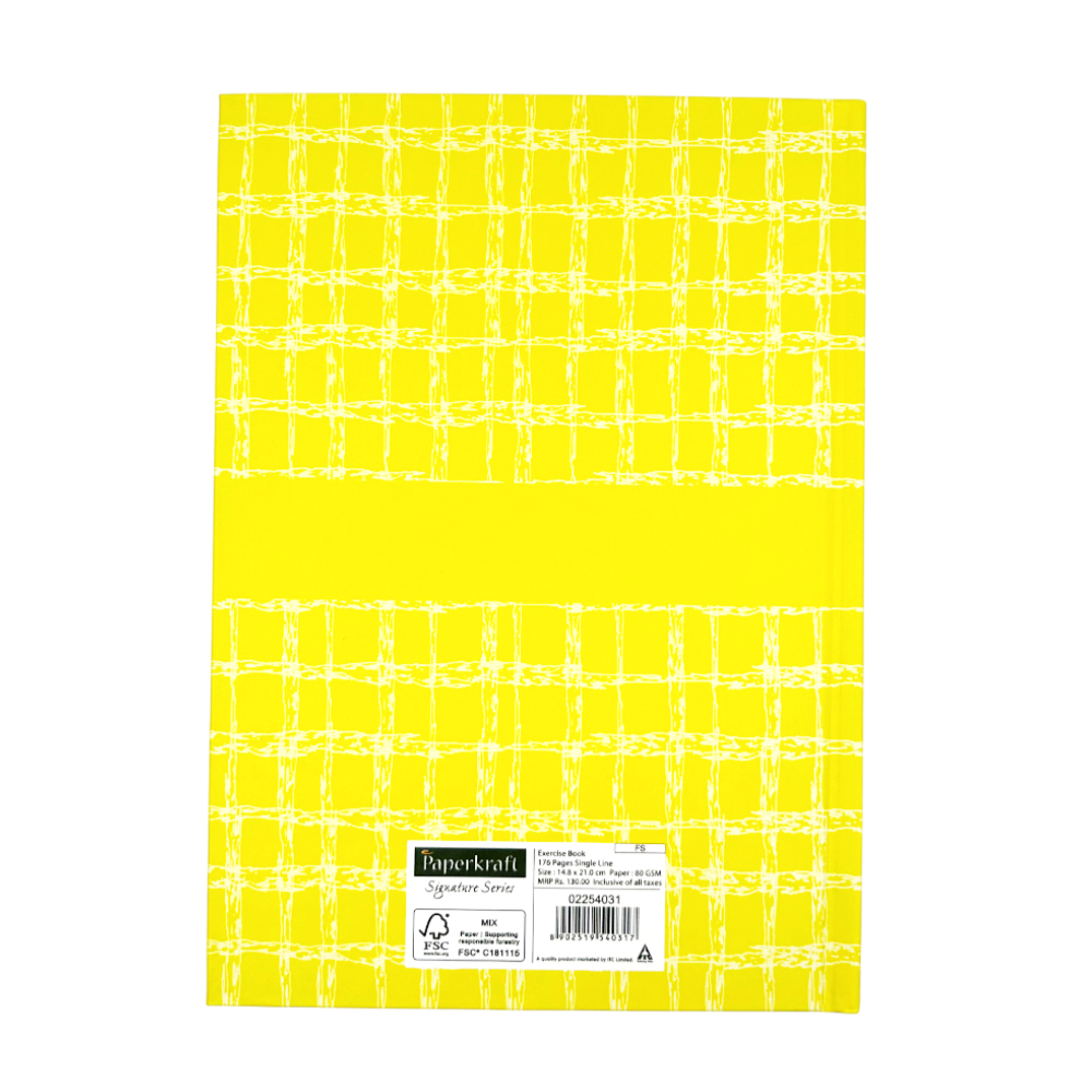 PAPERKRAFT, Exercise book - Signature Series | Single Line | A5 | 176 Pg.