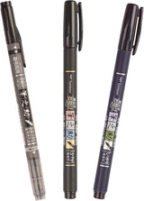 TOMBOW, Calligraphy Brush Pen - FUDENOSUKE | Set of 3.