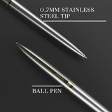 PAPERKRAFT, Ballpoint Pen - Beethoven Lissome | Silver | Chrome Trim.