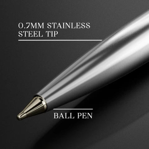 PAPERKRAFT, Ballpoint Pen - Beethoven Lissome | Silver | Chrome Trim.