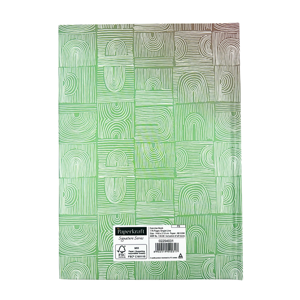 PAPERKRAFT, Exercise book - Signature Series | Single Line | A5 | 176 Pg.