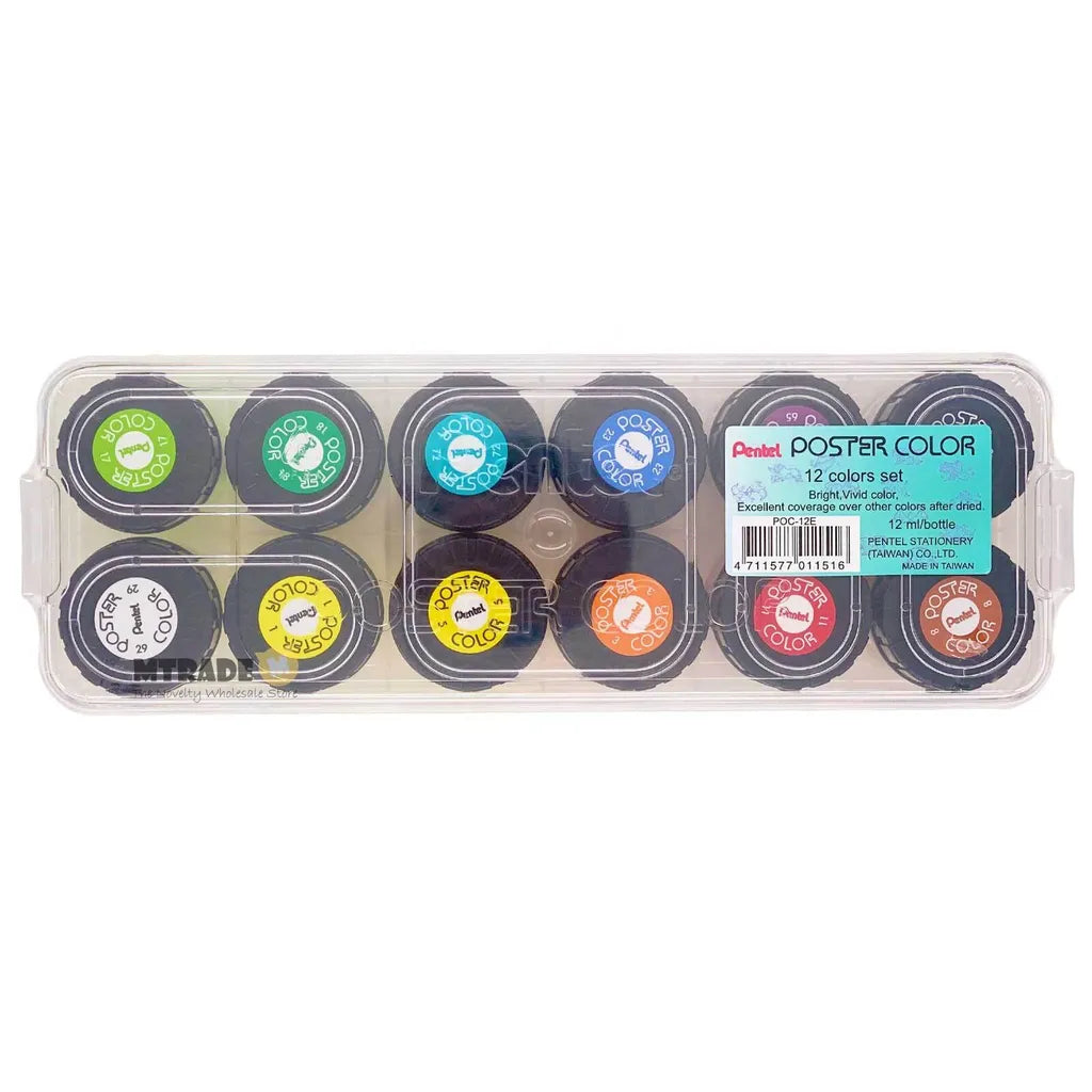 PENTEL, Poster Colour Mini - 12 x 12 ml.