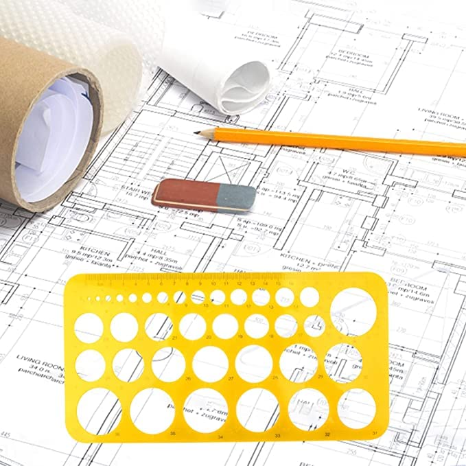 LINOGRAPH, Stencil - 36 CIRCLES TEMPLATE.