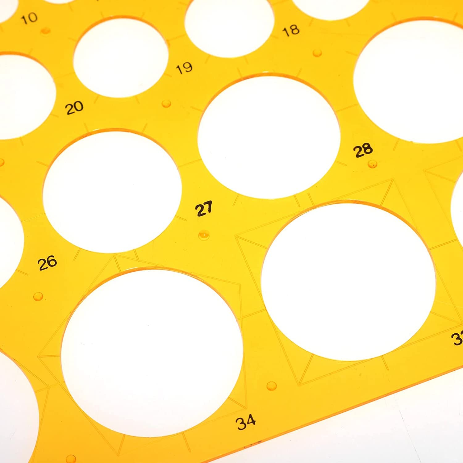 LINOGRAPH, Stencil - 36 CIRCLES TEMPLATE.