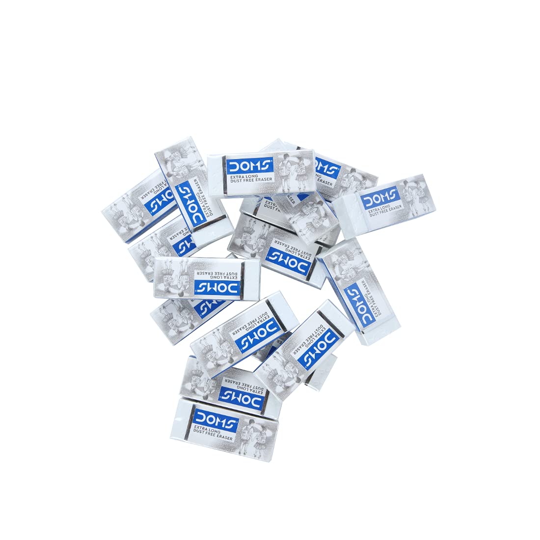 DOMS, Erasers - NON DUST EXTRA LONG | Set of 20.