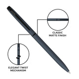 PAPERKRAFT, Ballpoint Pen - Chopin Lissome | Matte Black | Black Trim.