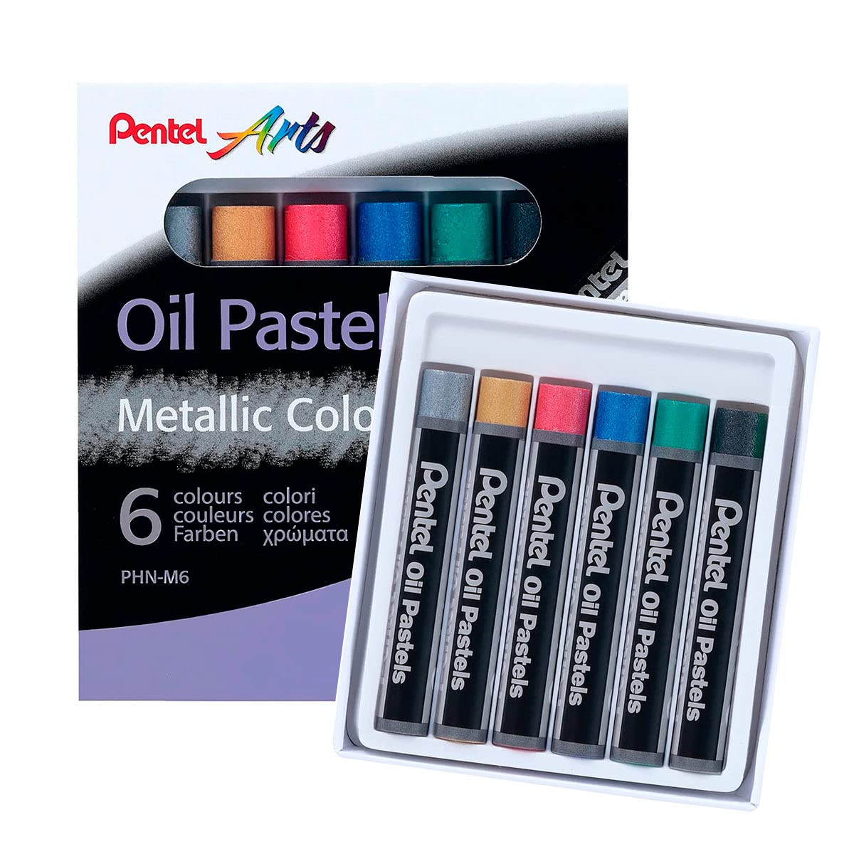 PENTEL, Oil Pastel Metalic Colours - Arts | 6 pc.