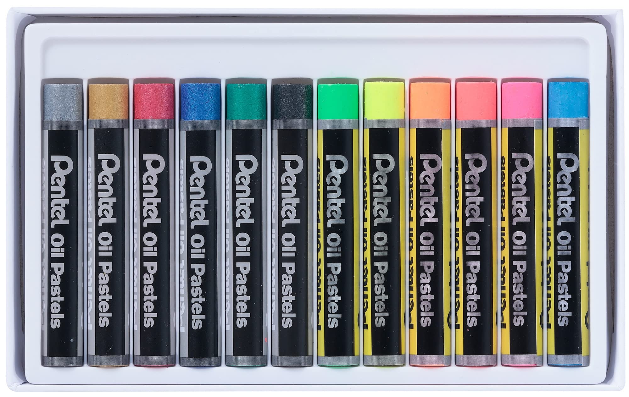 PENTEL, Oil pastel Metalic & Fluorescent Colour - Arts | 12 pc.