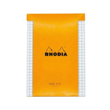RHODIA, Memo Pad - N° 13 | Orange Cover | Checked | 240 Sheets | 5 x 5.