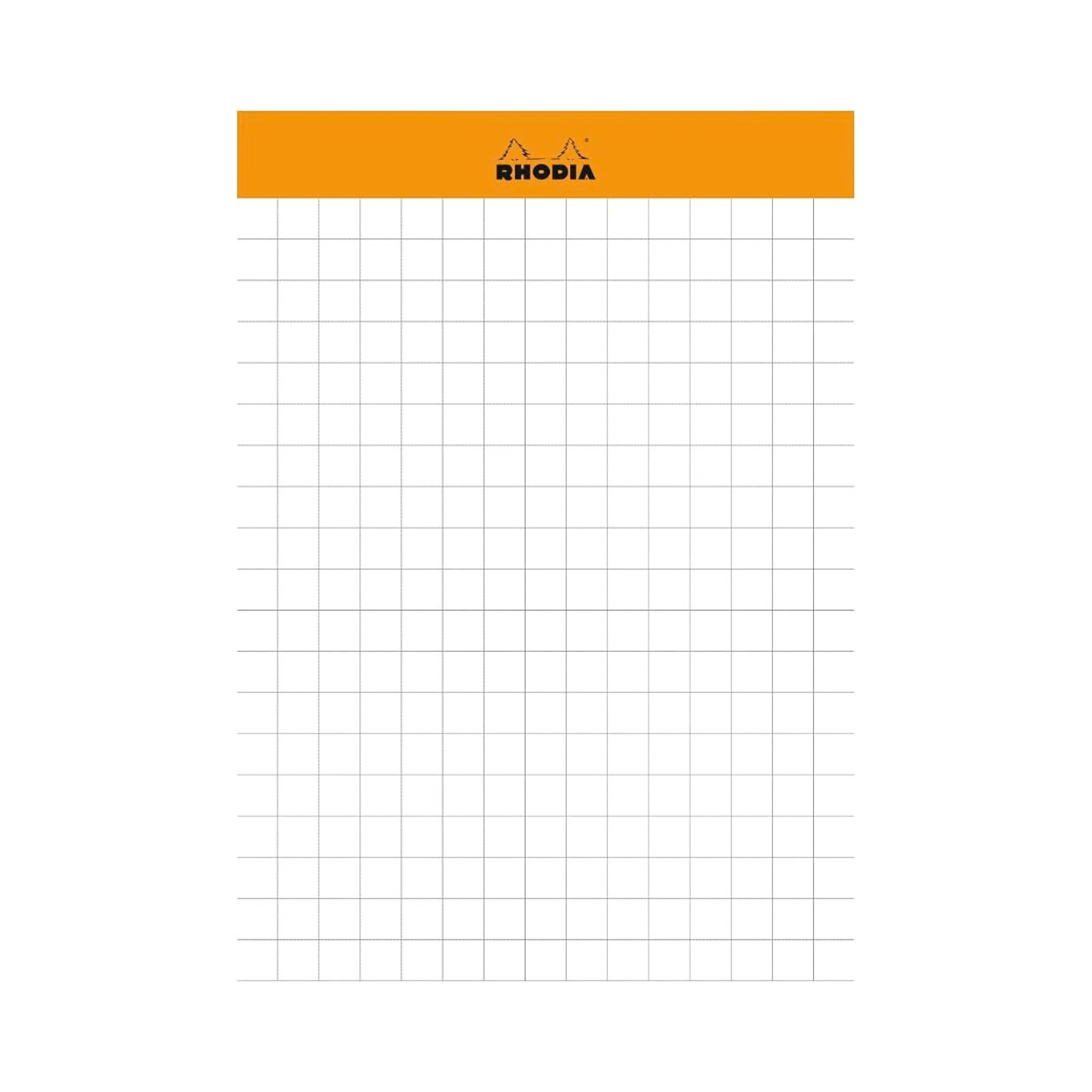 RHODIA, Memo Pad - N° 11 | A7 | Orange Cover | Checked | 240 Sheets | 5 x 5.