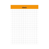 RHODIA, Memo Pad - N° 11 | A7 | Orange Cover | Checked | 240 Sheets | 5 x 5.