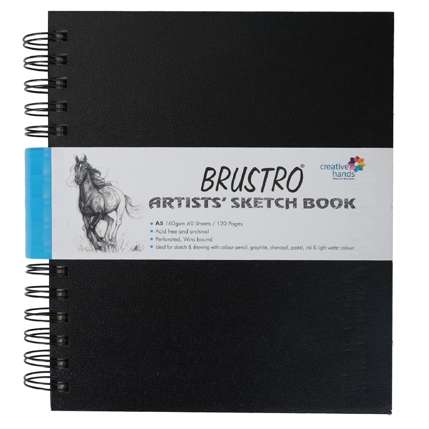 BRUSTRO, Sketch Book -  Artist | Wiro Bound | A4 | 120 pg | 160gsm.