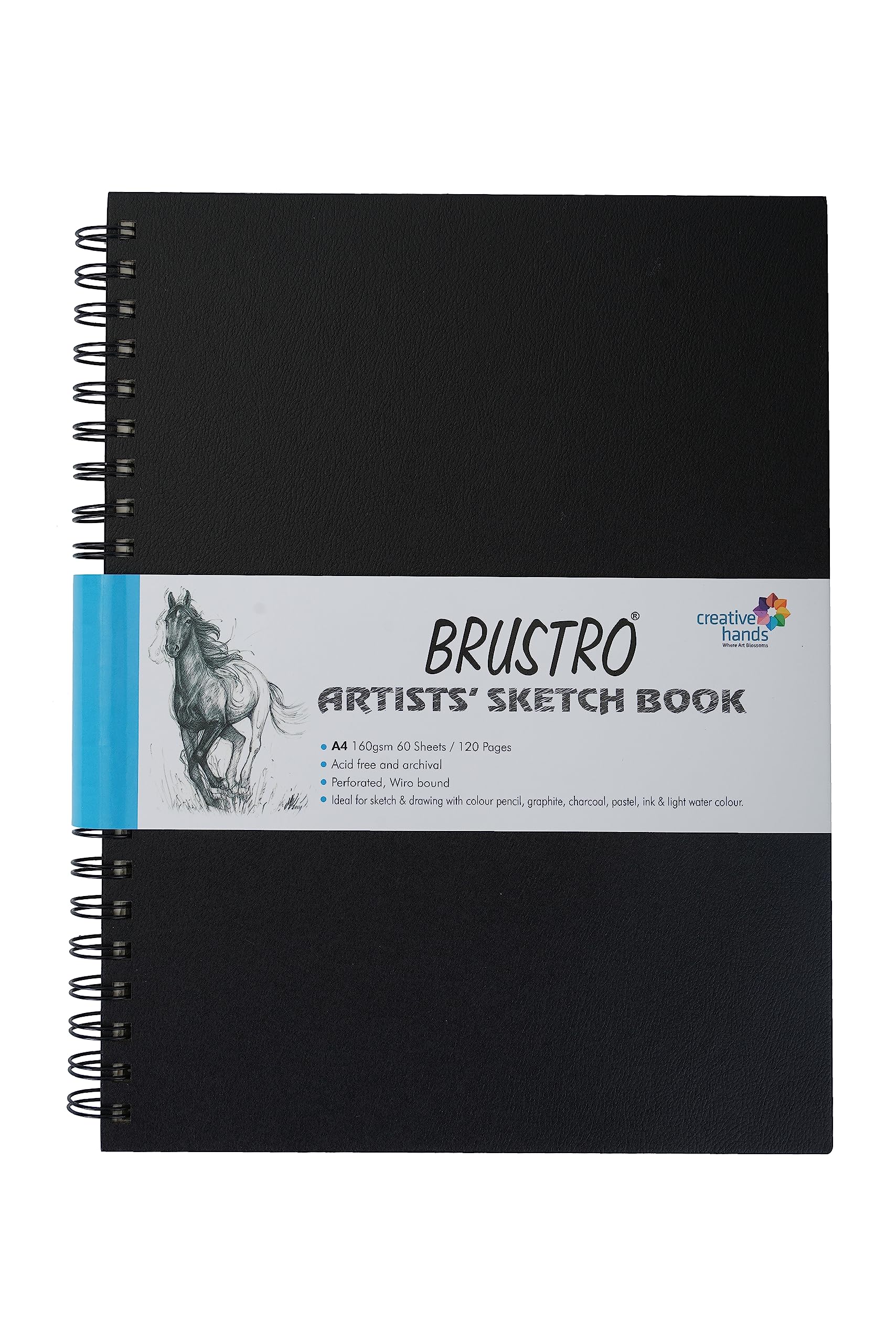 BRUSTRO, Sketch Book -  Artist | Wiro Bound | A4 | 120 pg | 160gsm.