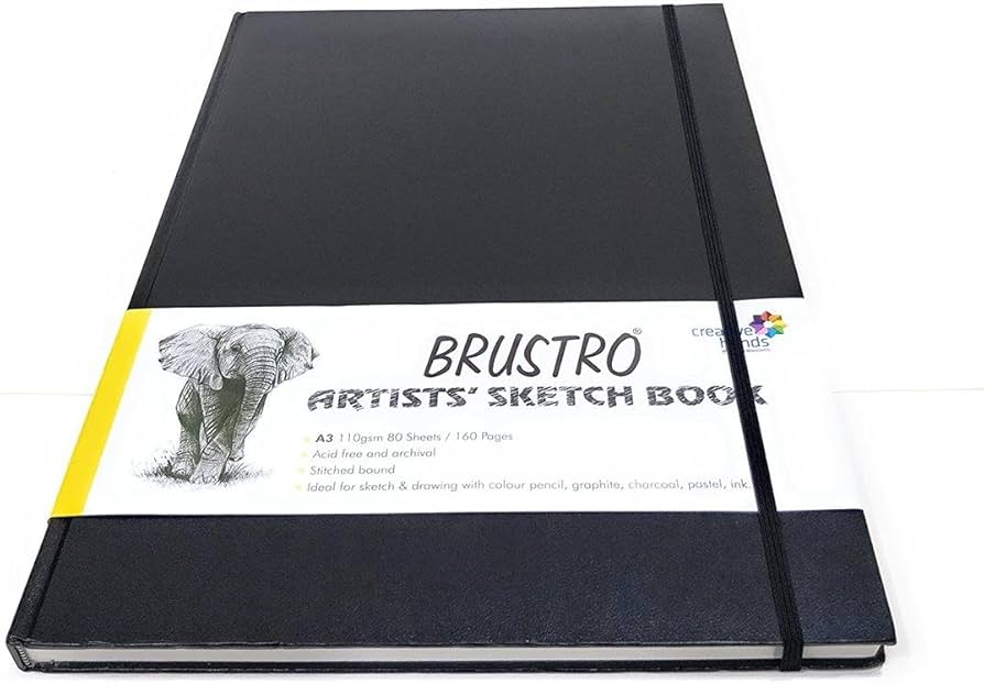 BRUSTRO, Sketch Book - Artist | Stitch Bound | A6 | 160 Pg | 110gsm.