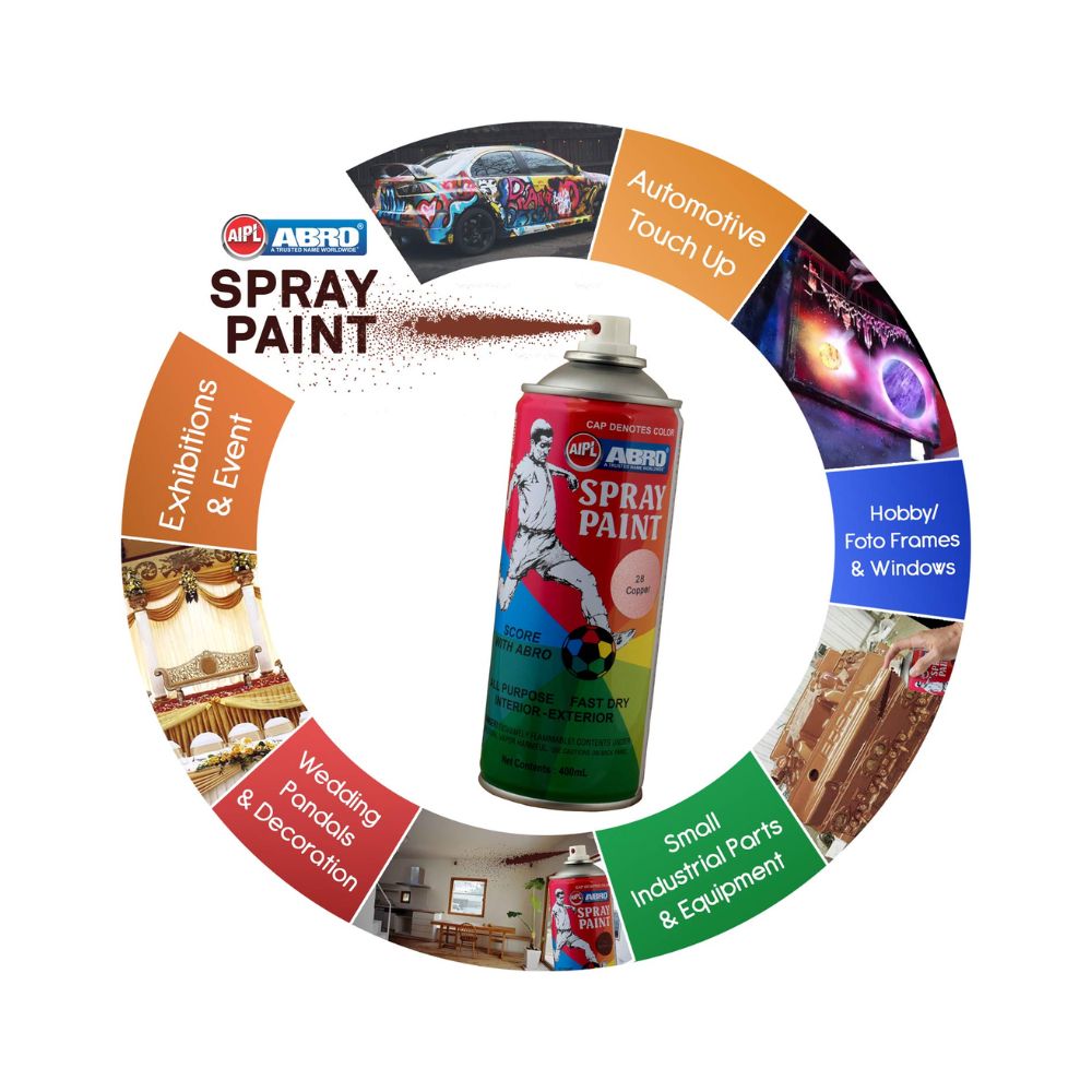 ABRO, Spray Paint - 28 Copper | 400 ml.