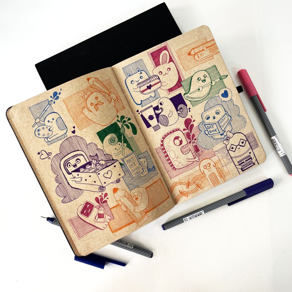 ART ESSENTIALS, 180° Art Journal - A5 | 132 Pages | Toned Tan | 120 gsm.