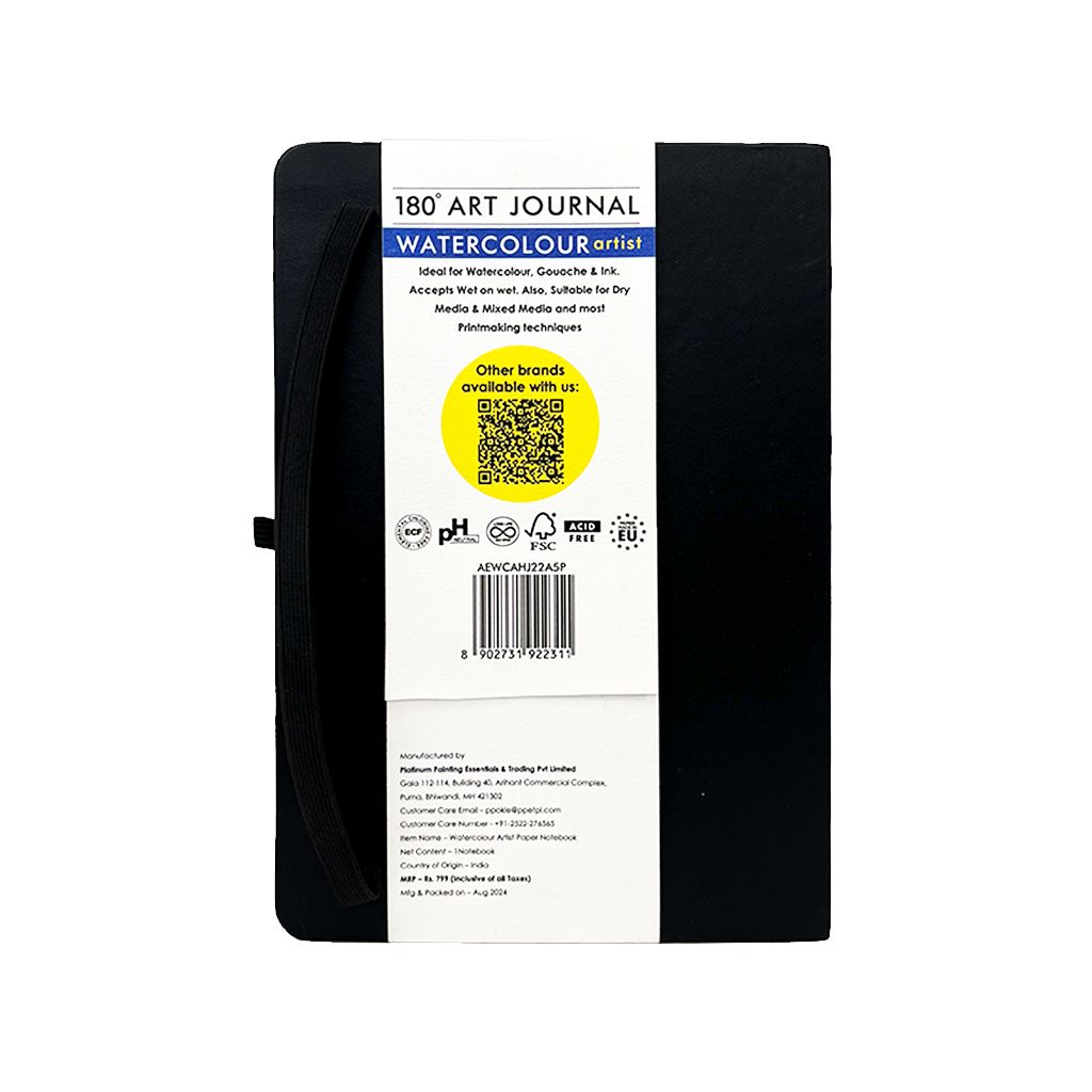 ART ESSENTIALS, 180° Art Journal - A5 | 44 Pages | Natural White | 300 gsm.