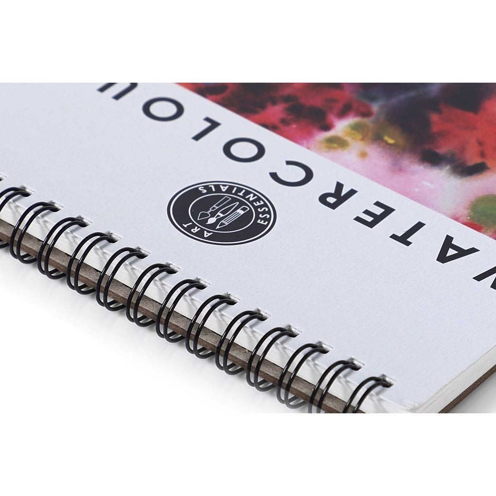 ART ESSENTIALS, Water Colour Pad - Artist - A5 | 12 Sheets | Spiral | Natural White | 300 gsm.