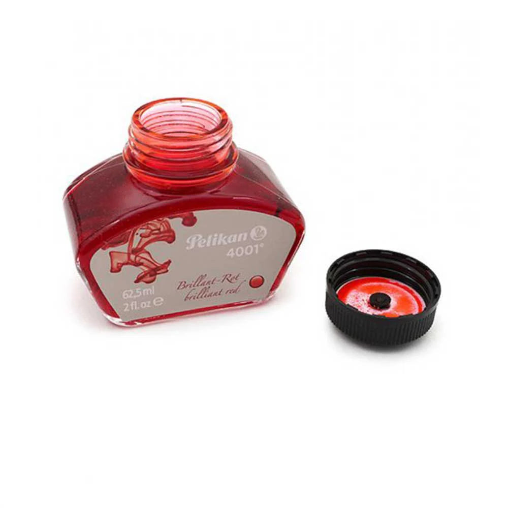 PELIKAN, Ink Bottle - 4001 BRILLIANT RED.