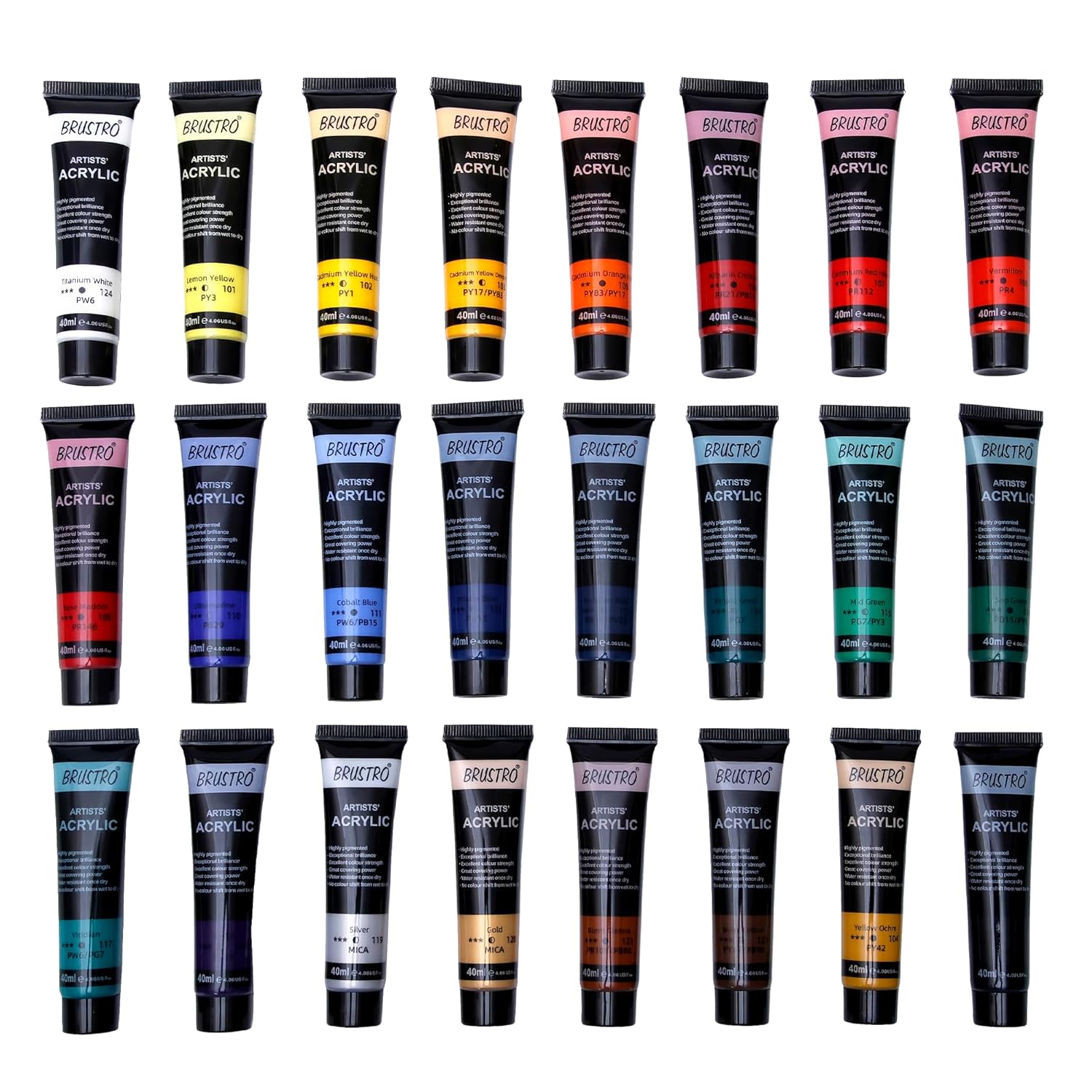 BRUSTRO, Artists Acrylic Colour | 40 ml.