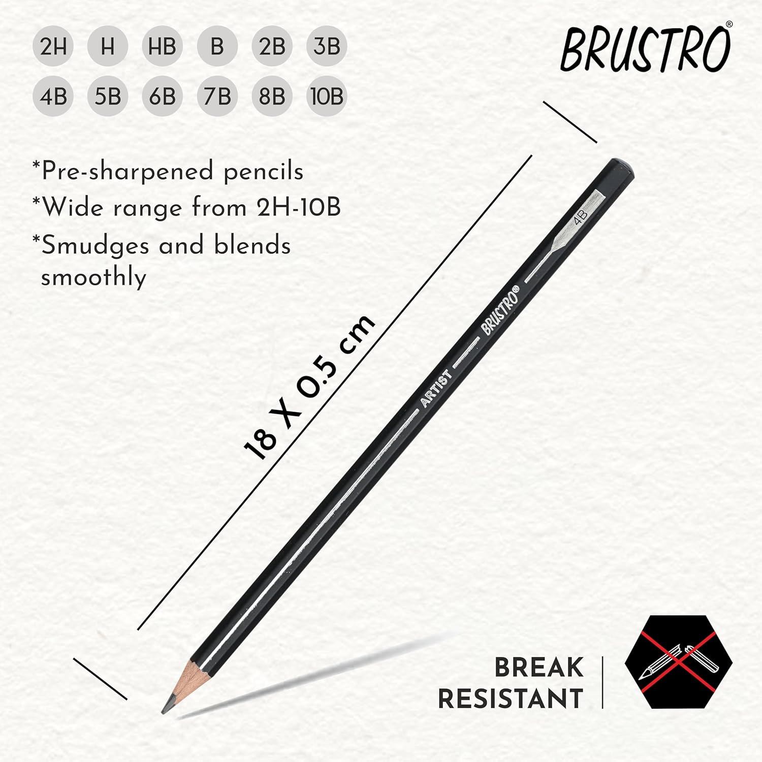 BRUSTRO, Graphite Pencil - Fine Art.