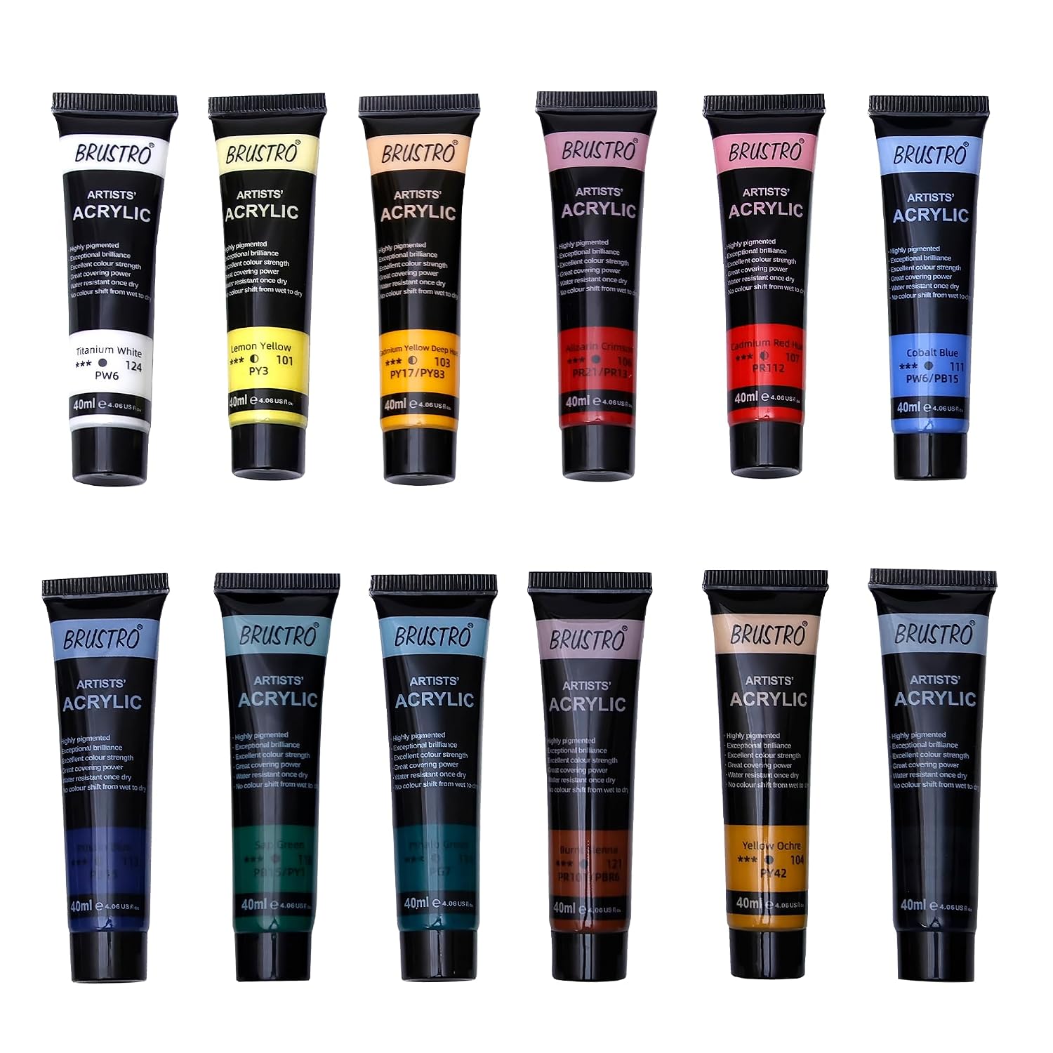BRUSTRO, Artists Acrylic Colour | 40 ml.