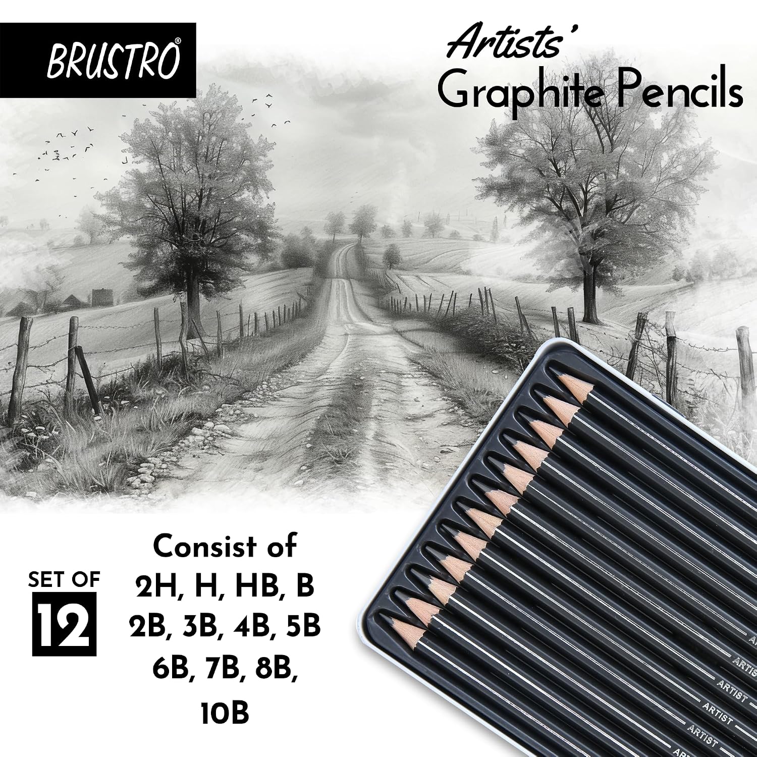 BRUSTRO, Graphite Pencil - Fine Art.