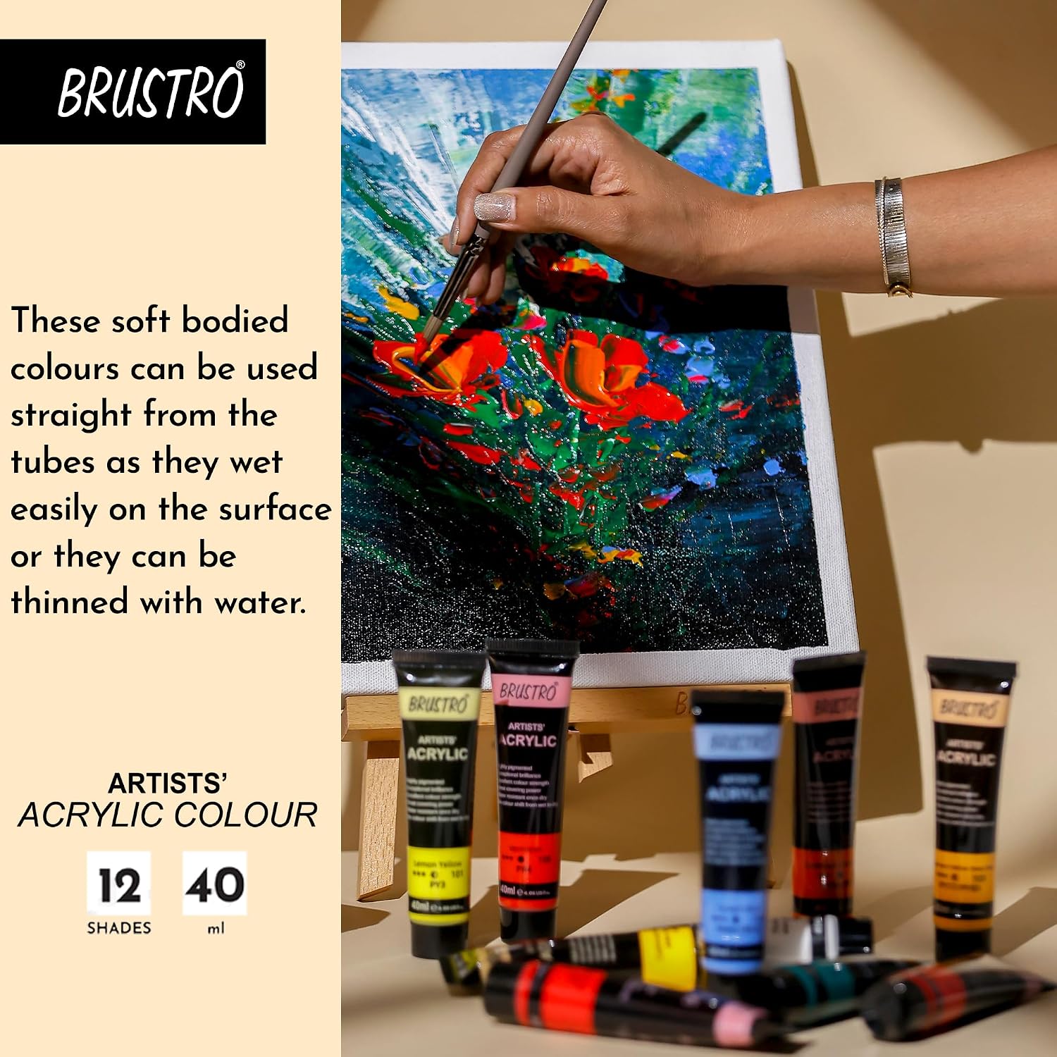 BRUSTRO, Artists Acrylic Colour | 40 ml.