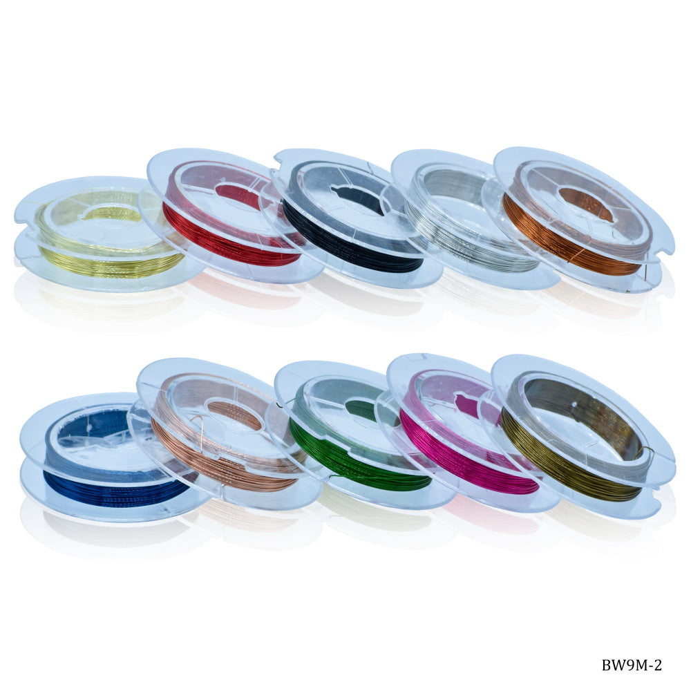 JAGS, Beading Wire Roll -  Craft | Mix Colour | 10 pcs | 9 m.