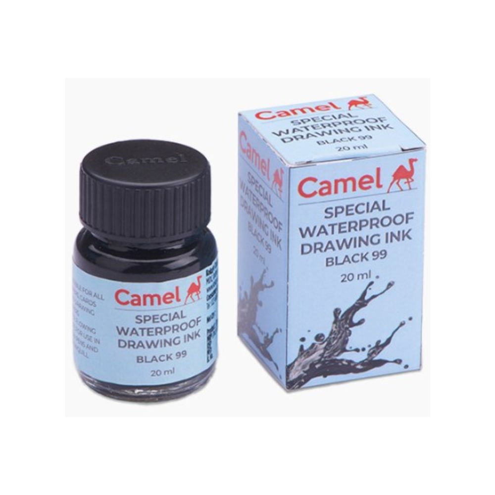 CAMEL, Drawing Ink - Special Waterproof | 20 ml. – OXFORD stationers