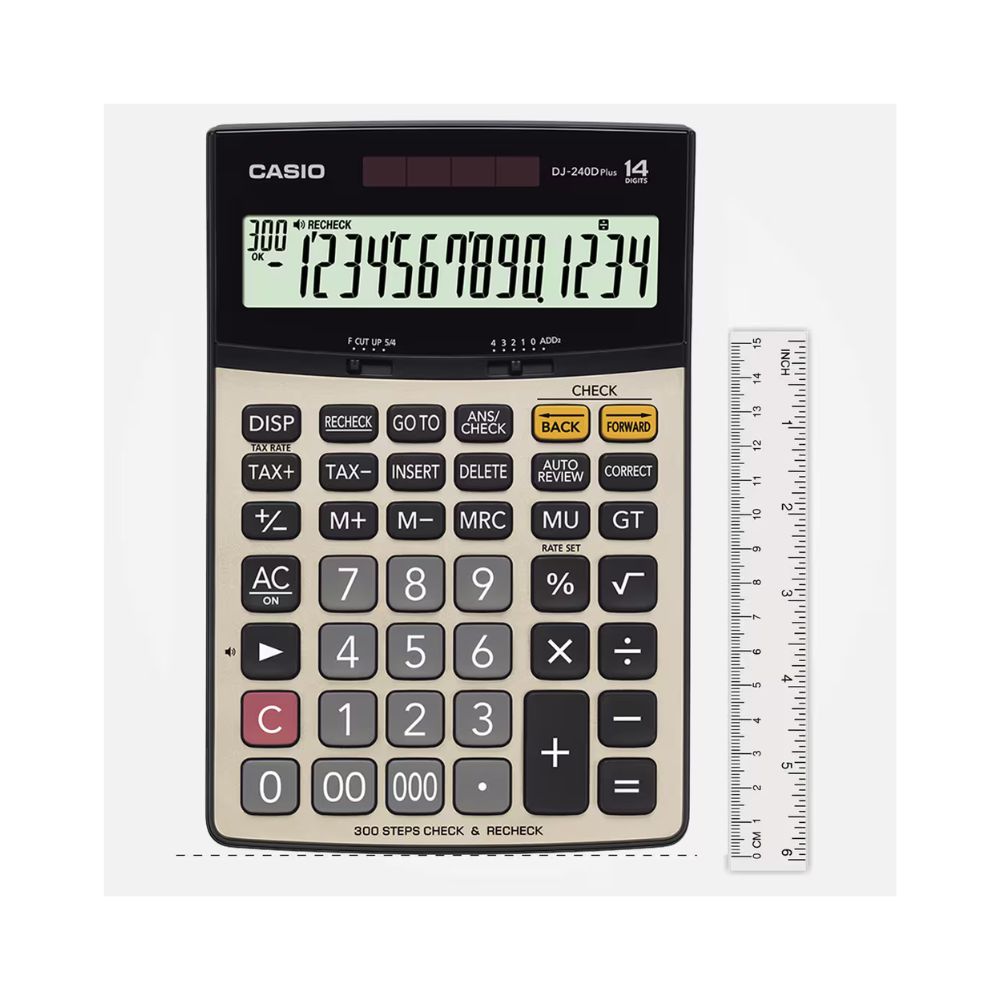 CASIO, Calculator - Check & Recheck | 14 Digits | 300 Steps Check | DJ ...