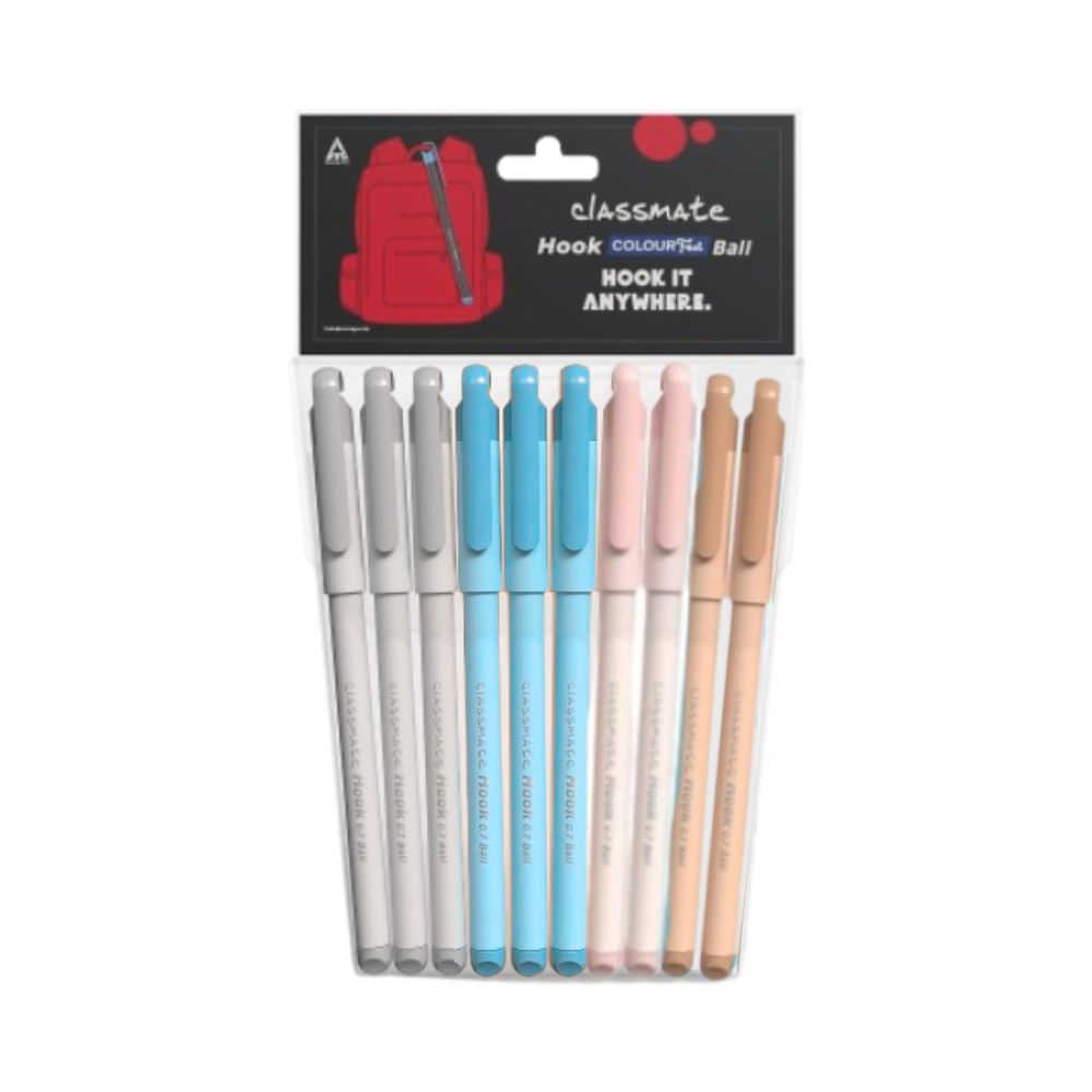 CLASSMATE, Ballpoint Pen Hook BLUE mm Set of 10