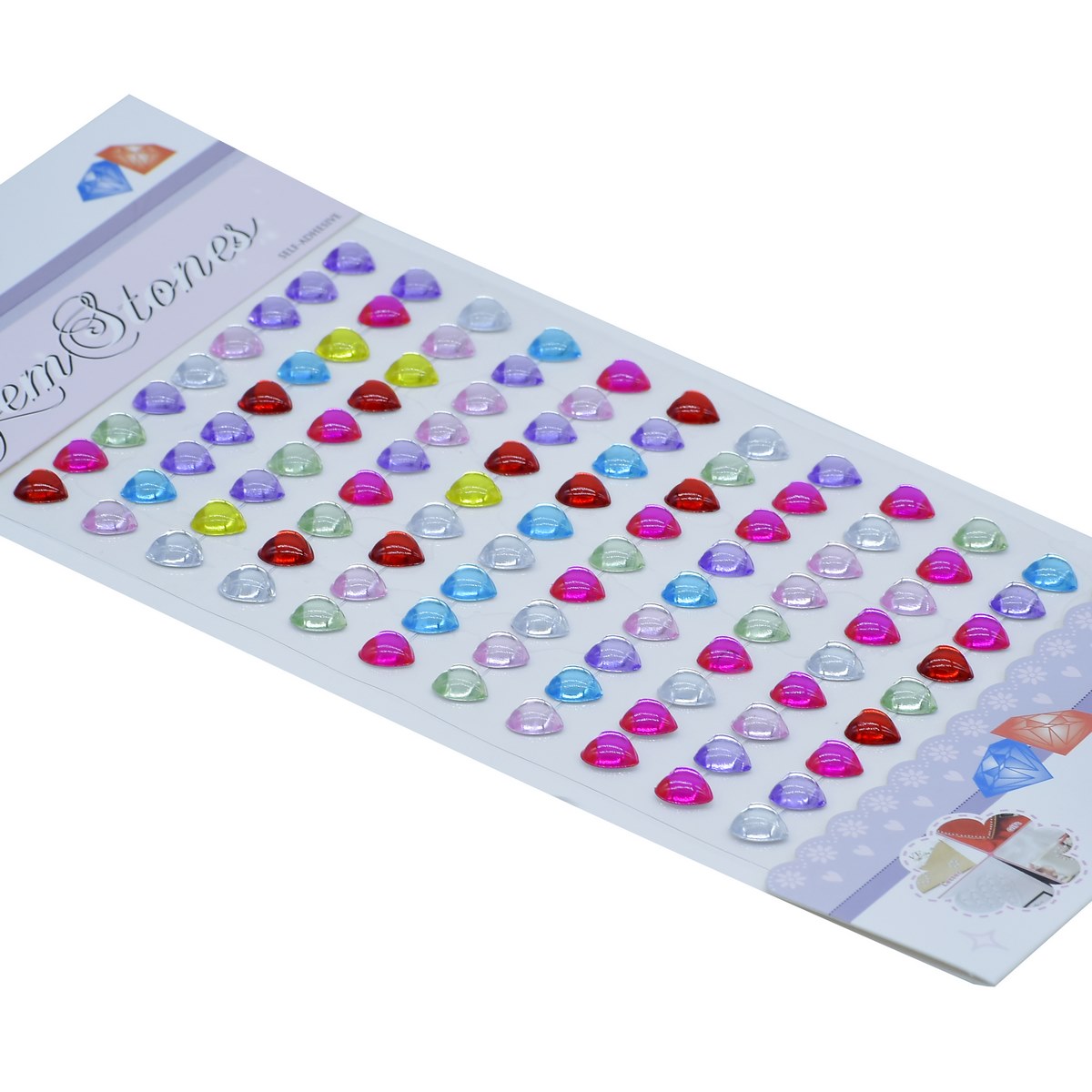 JAGS, Gem Stones Sticker - Heart | Multicolour.