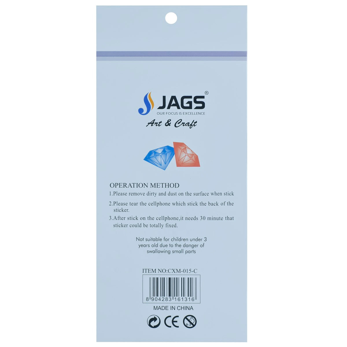 JAGS, Gem Stones Sticker - Heart | Multicolour.
