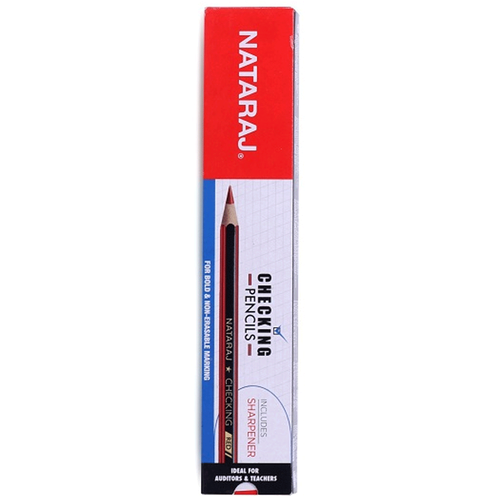 NATARAJ, Checking Pencils | RED | Set of 10. – OXFORD stationers