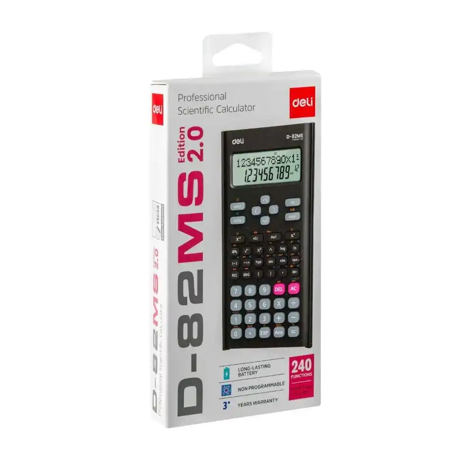 DELI, Scientific Calculator - D82MS 2.0 | 240 Functions.