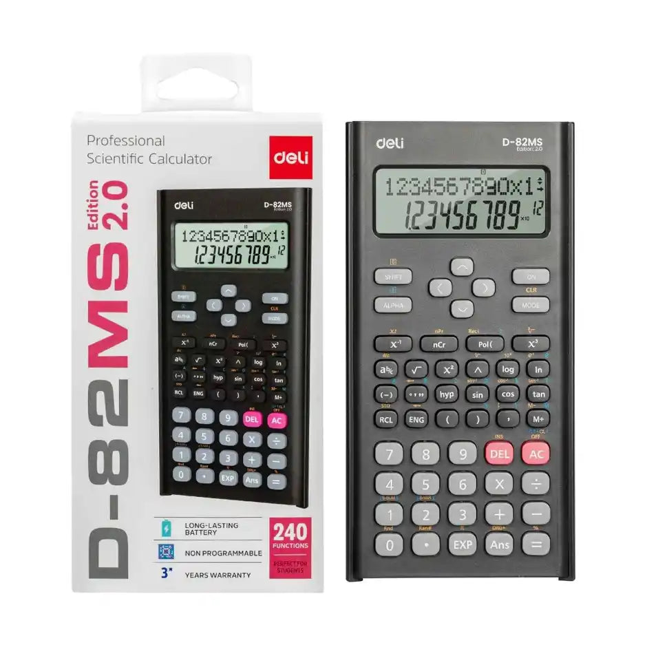 DELI, Scientific Calculator - D82MS 2.0 | 240 Functions.
