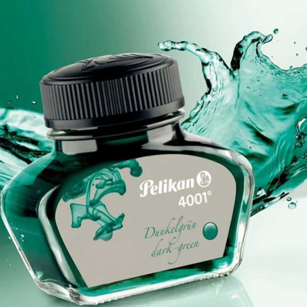 PELIKAN, Ink Bottle - 4001 DARK GREEN.