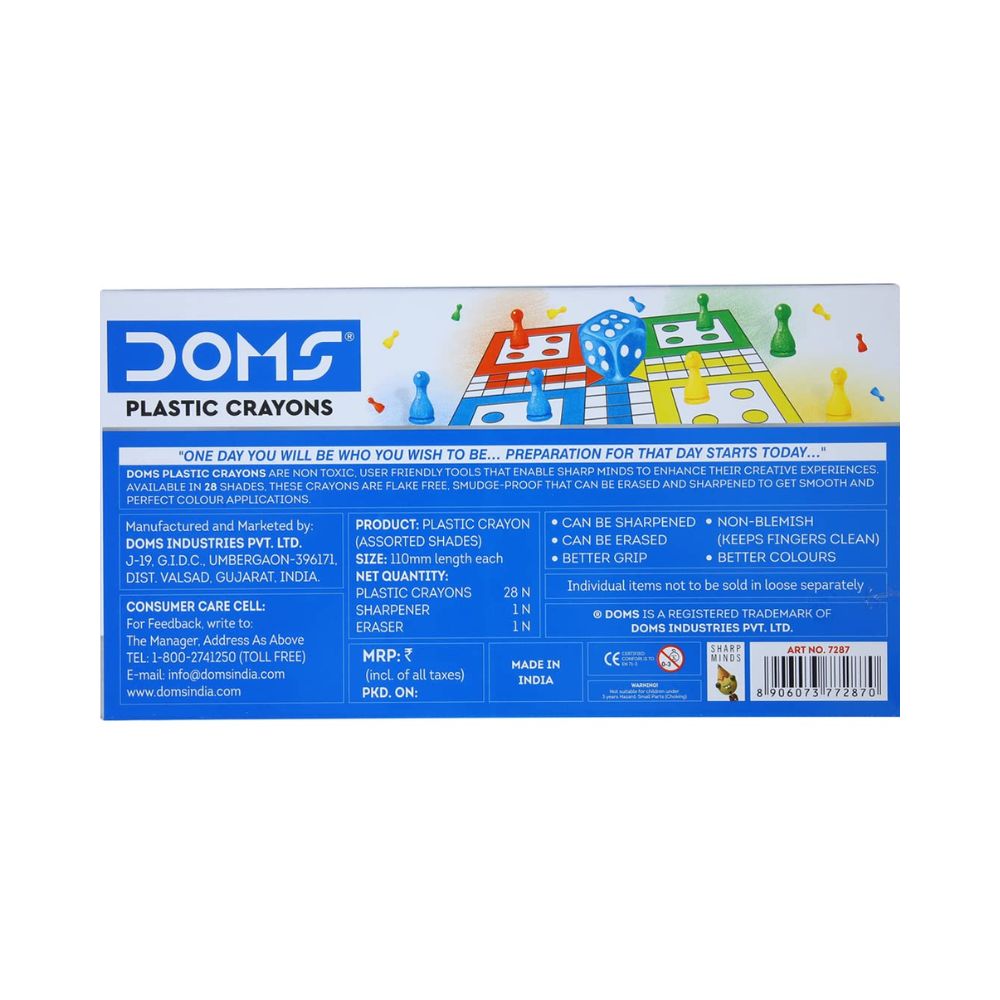 DOMS, Plastic Crayons | Set of 28.