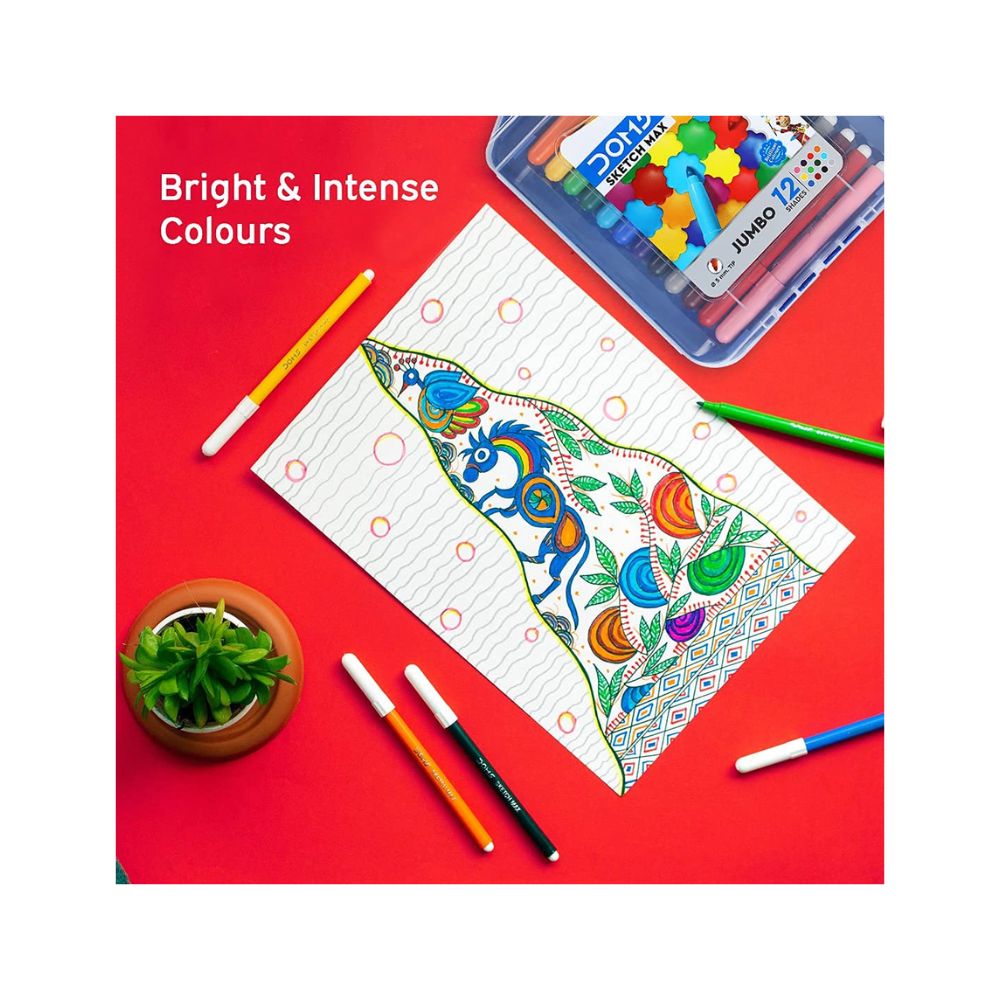 DOMS, Sketch Pen - JUMBO SKETCH MAX | Set of 12. – OXFORD stationers