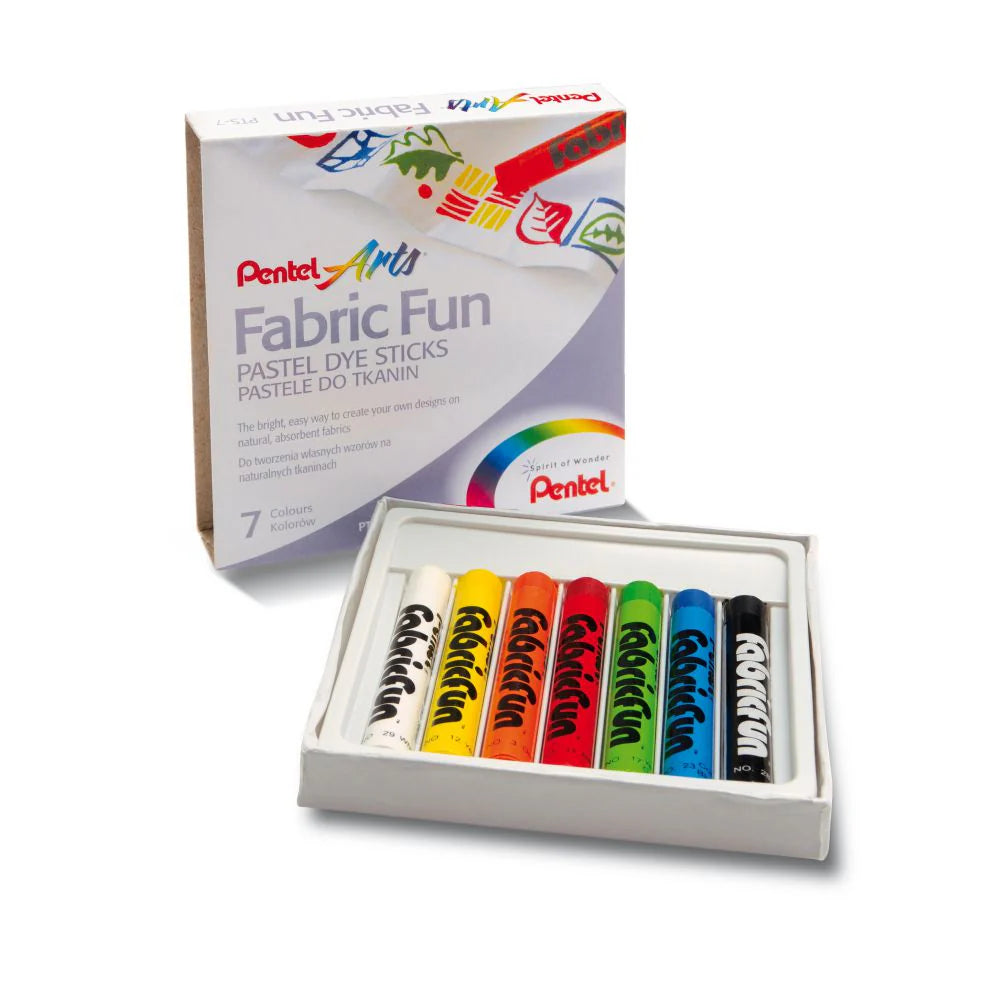 PENTEL, Fabric Fun Pastel Dye Sticks - Arts | 7 Colours.