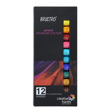BRUSTRO, Gouache Colour - Artists | 12Shades | 12ml.