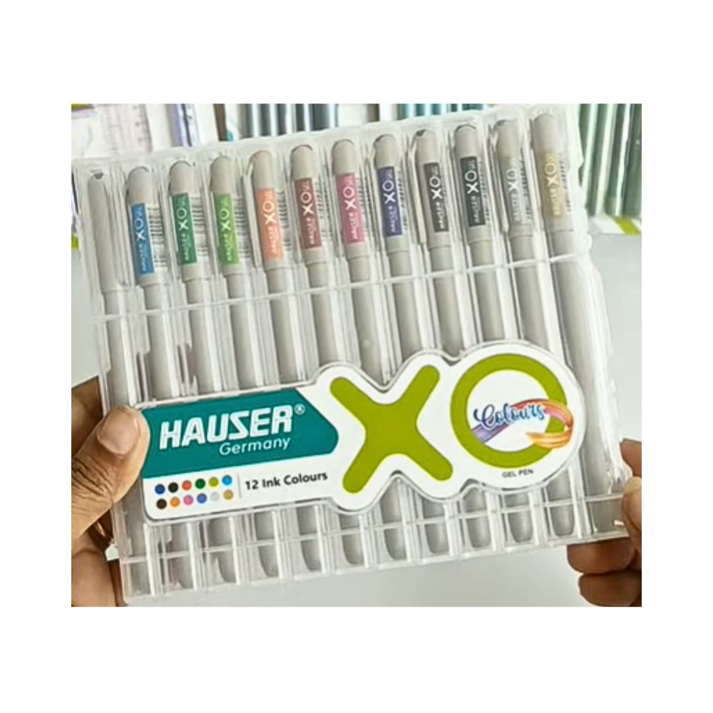 HAUSER, Gel Pen XO COLOURS Pack of 12. OXFORD stationers