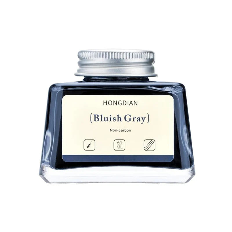 HONGDIAN, Ink Bottle - Non Carbon | BLUISH GRAY | 60 mL.