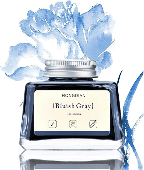 HONGDIAN, Ink Bottle - Non Carbon | BLUISH GRAY | 60 mL.