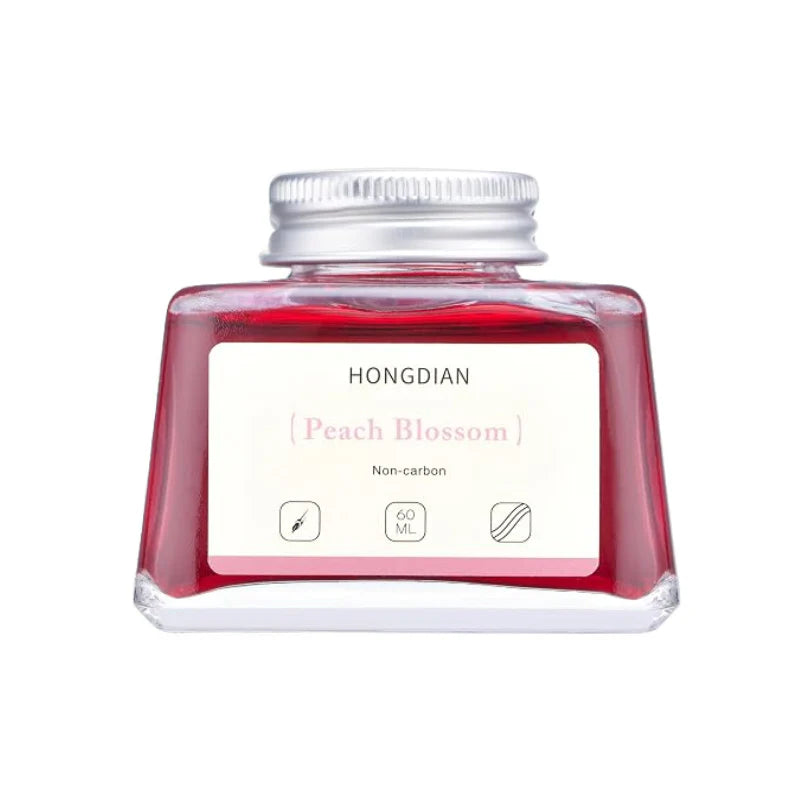 HONGDIAN, Ink Bottle - Non Carbon | PEACH BLOSSOM | 60 mL.