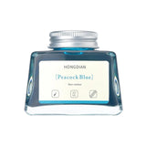 HONGDIAN, Ink Bottle - Non Carbon | PEACOCK BLUE| 60 mL.