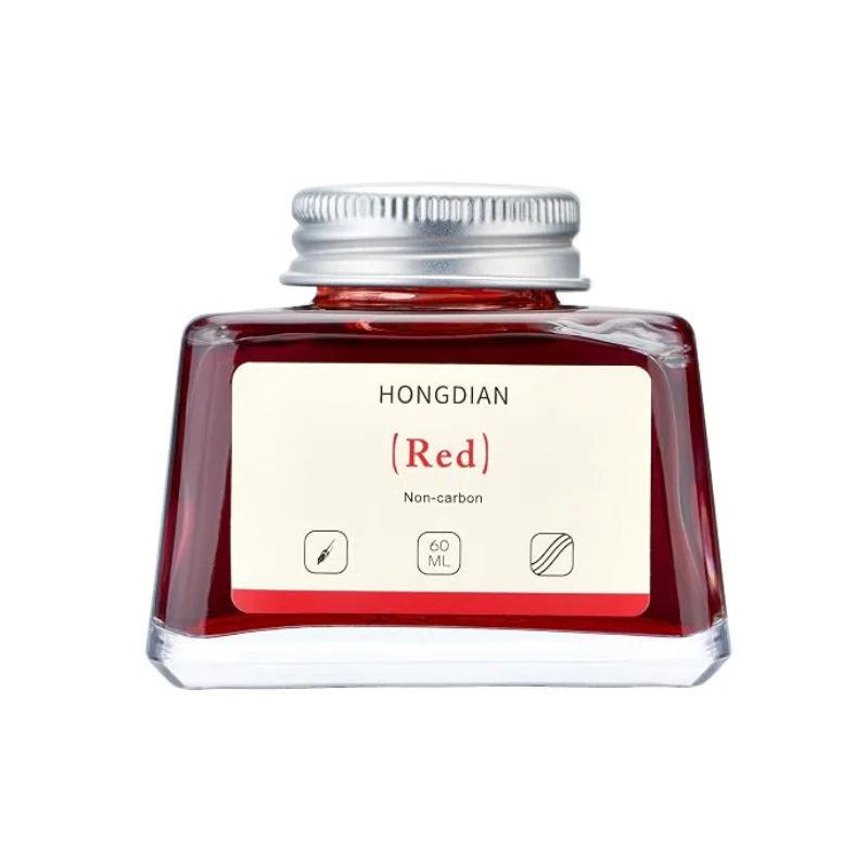 HONGDIAN, Ink Bottle - Non Carbon | RED | 60 mL.