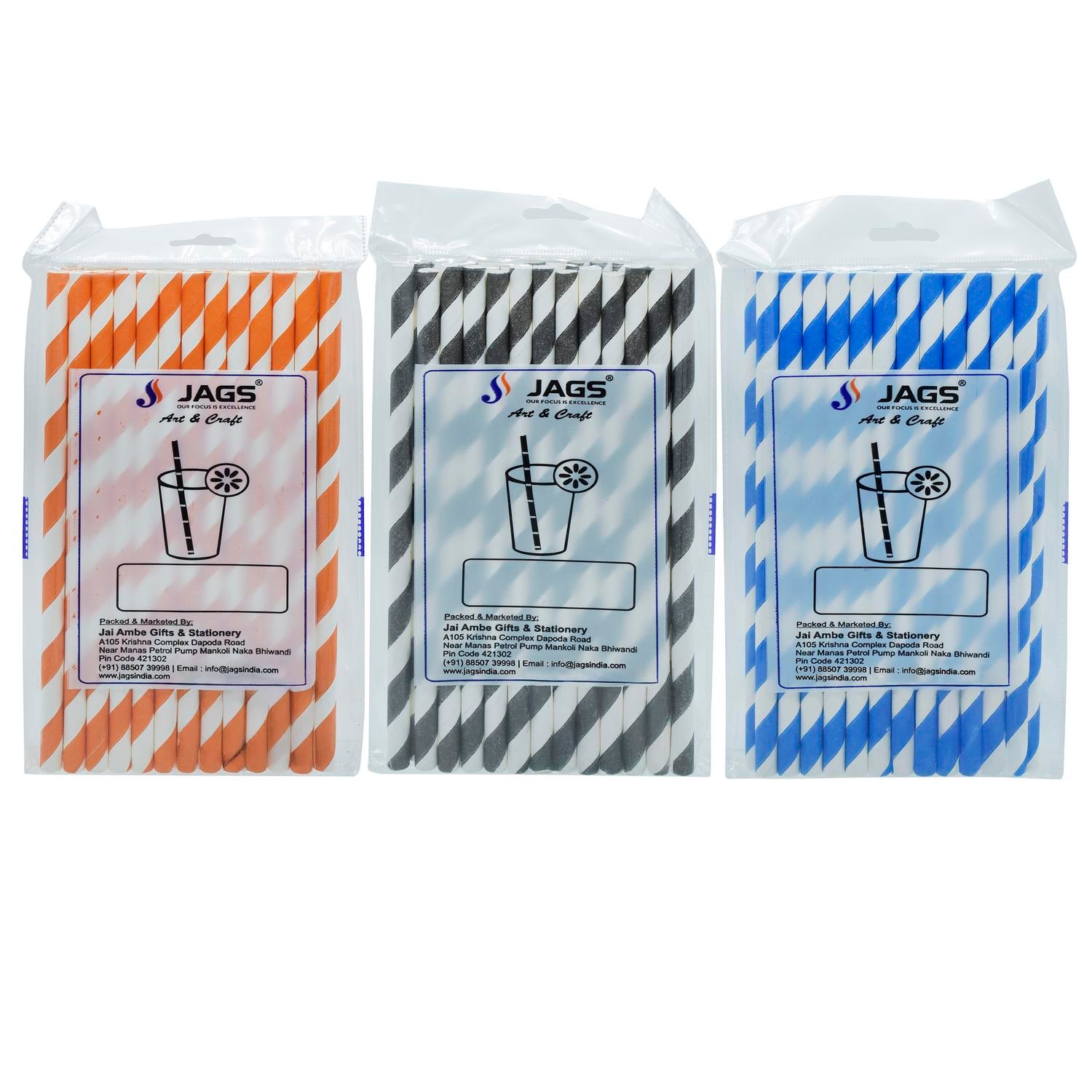 JAGS, Paper Straw - Decorative | 25 pcs | 8 mm.